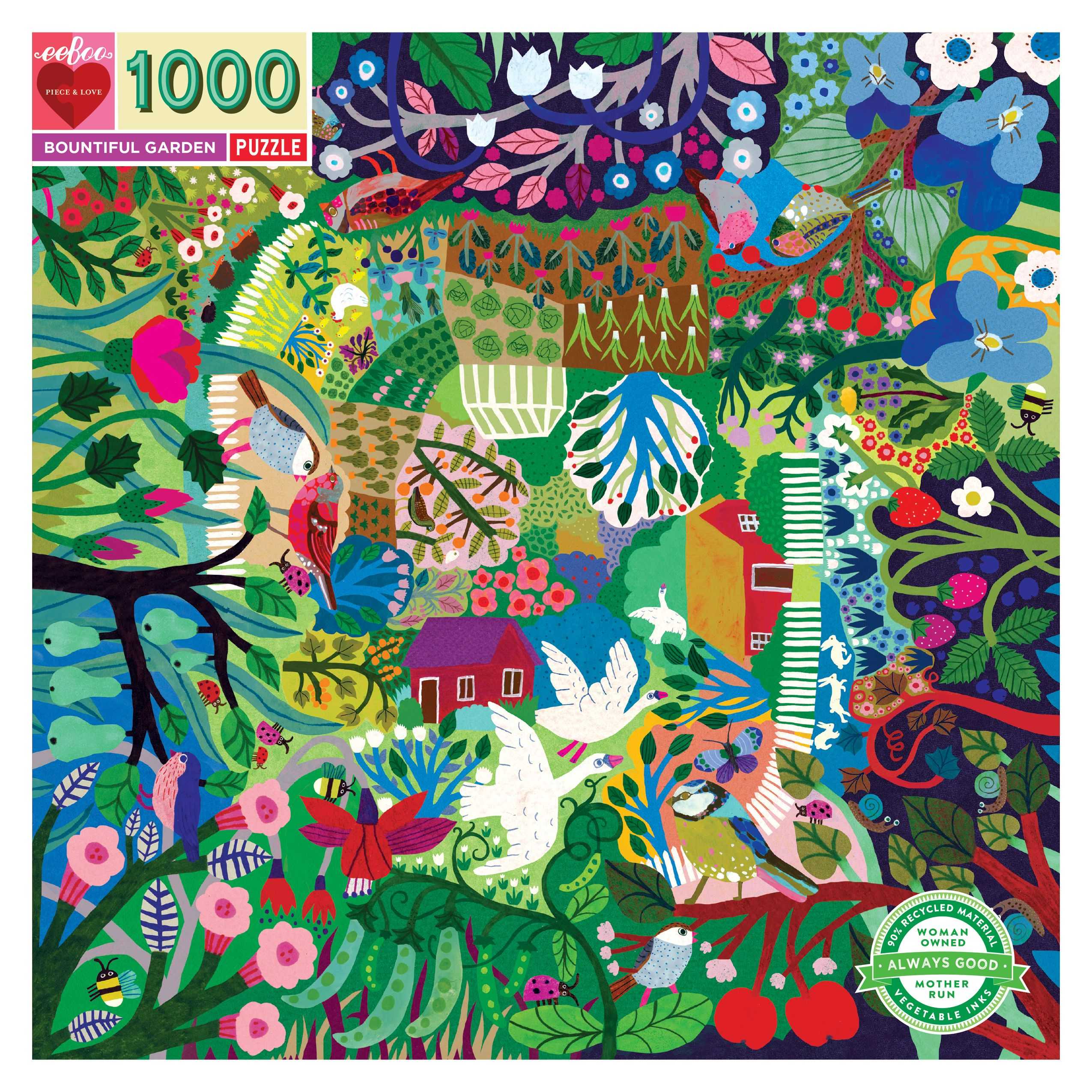 eeboo Bountiful Garden 1000 pc Puzzle