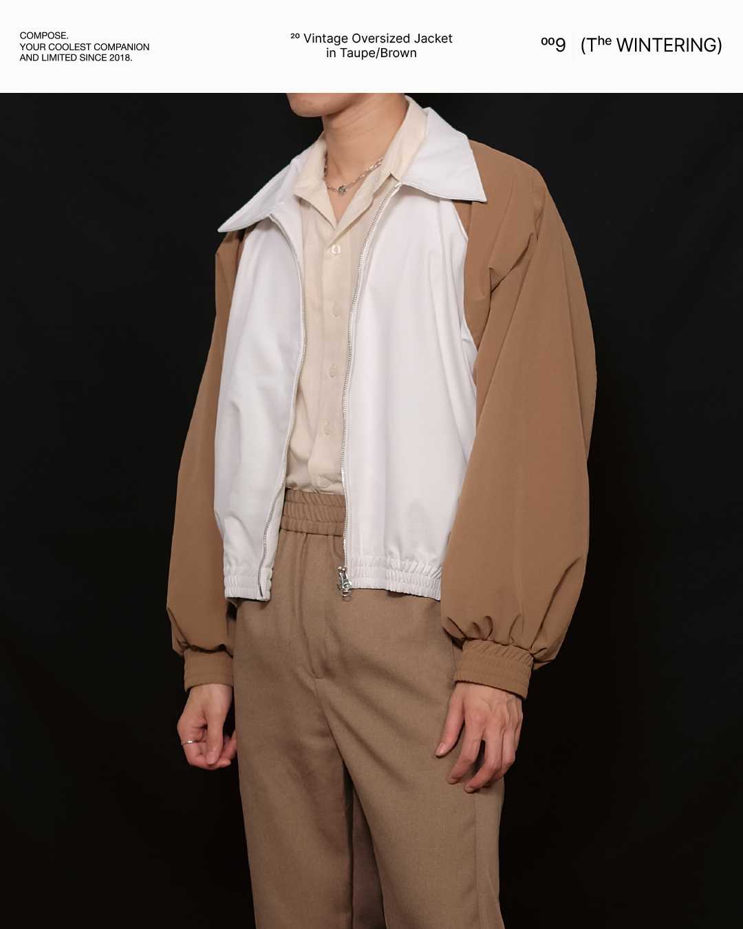 FW22/20 Vintage Oversized Jacket in Taupe/Brown