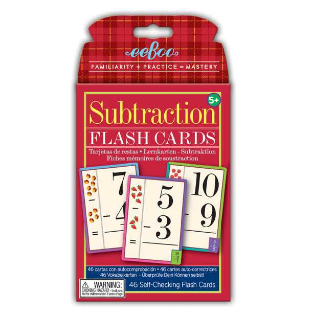 eeboo Flash Cards Subtraction (2ED)
