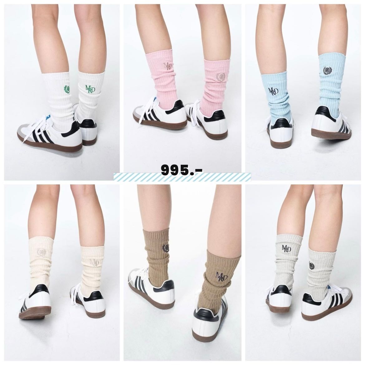 พรีออเดอร์ Mardi mercredi Long socks MRD logo