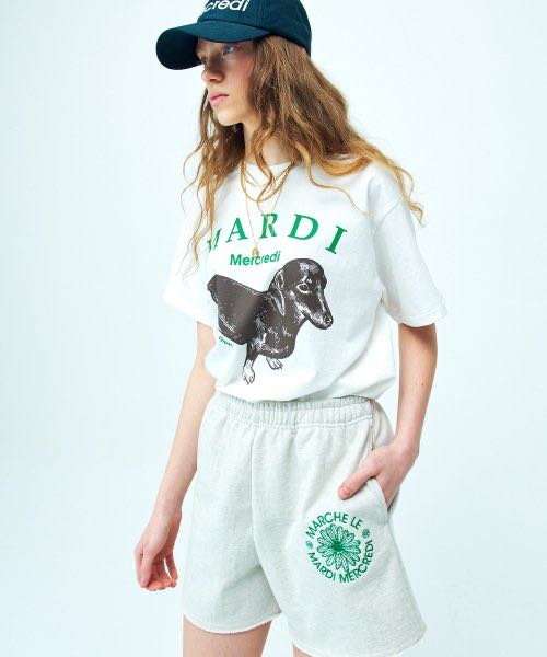 พร้อมส่ง  - Mardi mercredi เสื้อยืด TSHIRT DDANJI_IVORY