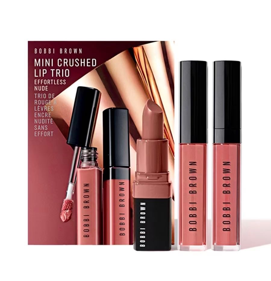 Bobbi Brown Mini Crushed Lip Trio Makeup Gift Set (เซ็ทโทนนู้ด)​