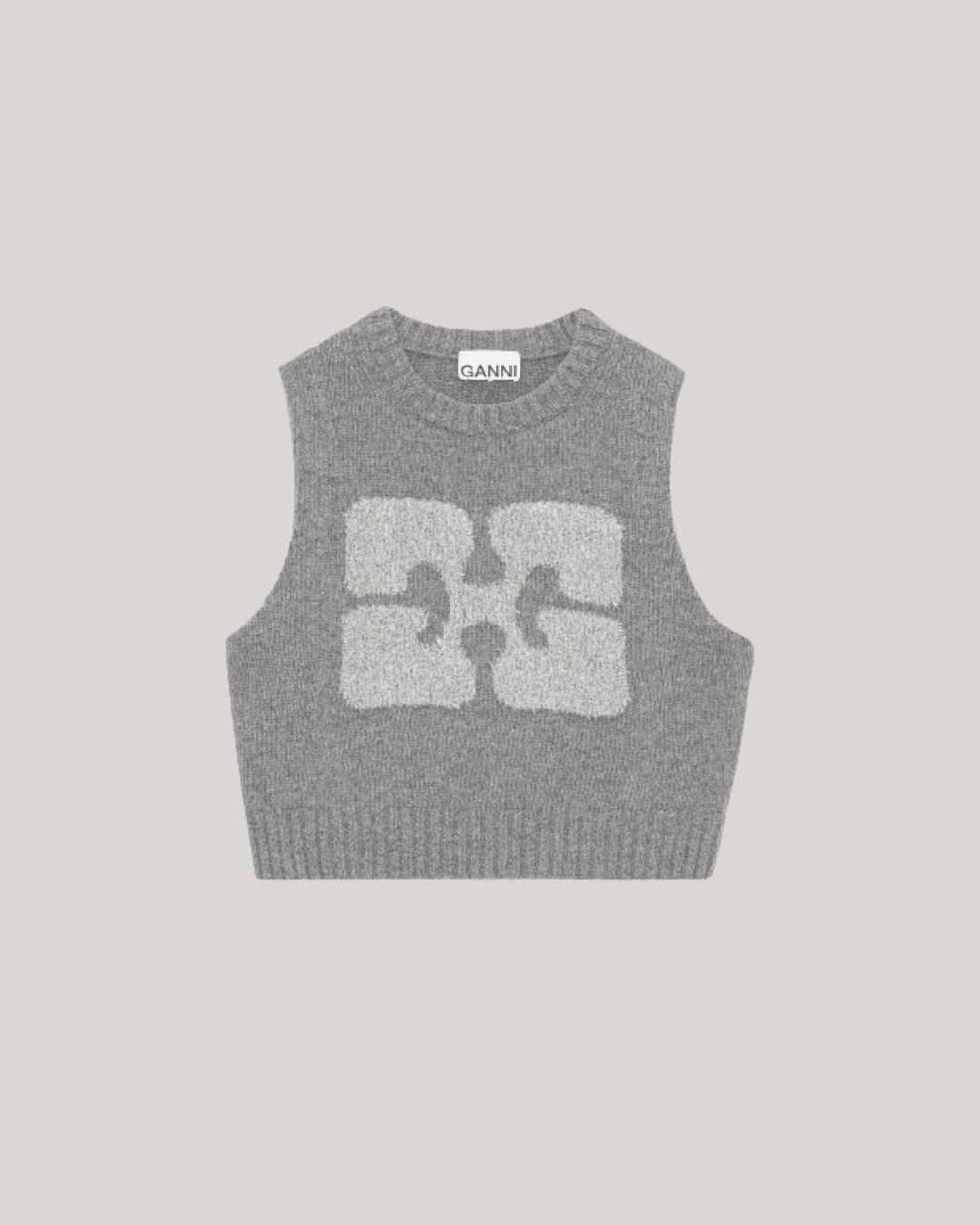 GANNI | Graphic Cropped Vest