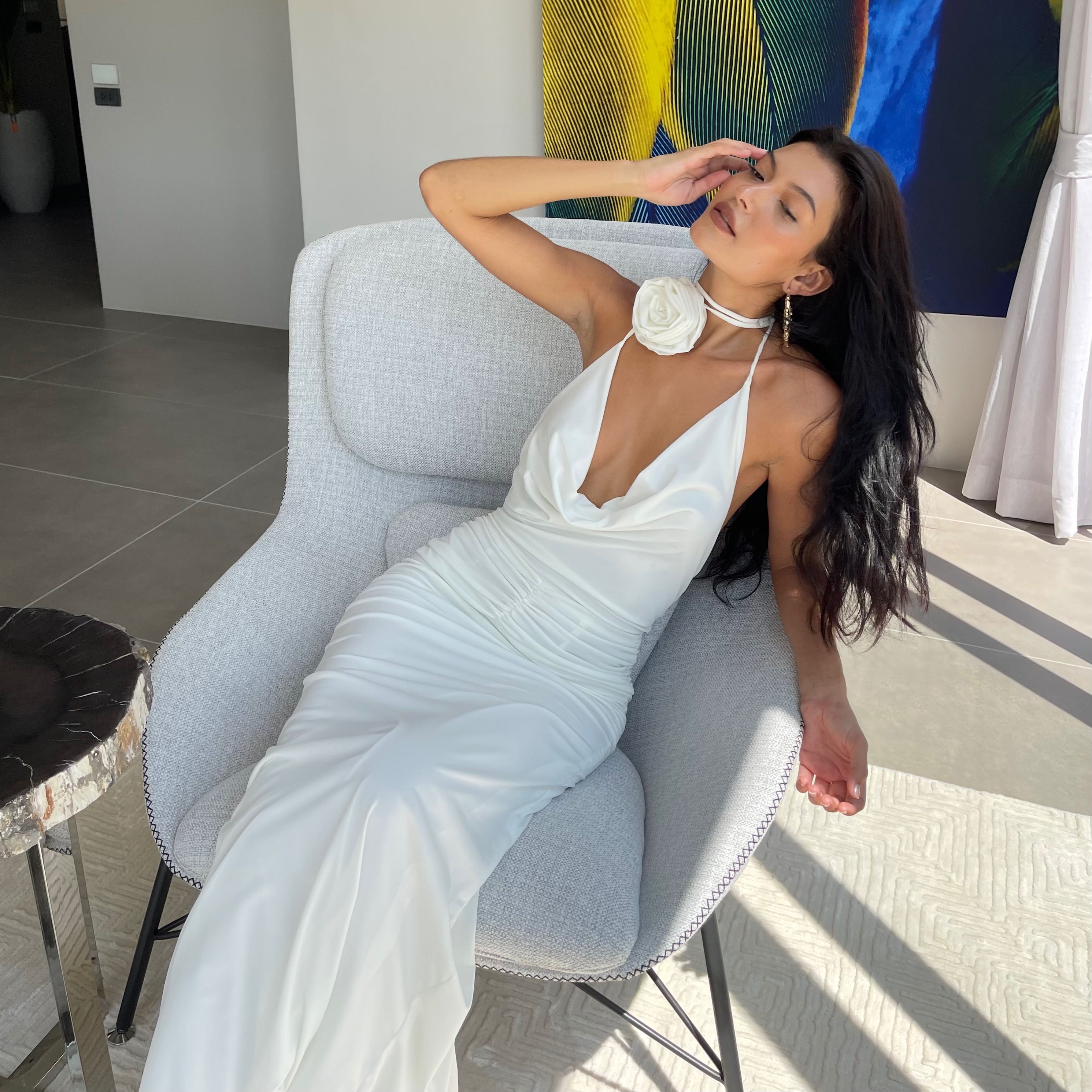 Love spell maxi dress (off-white) 