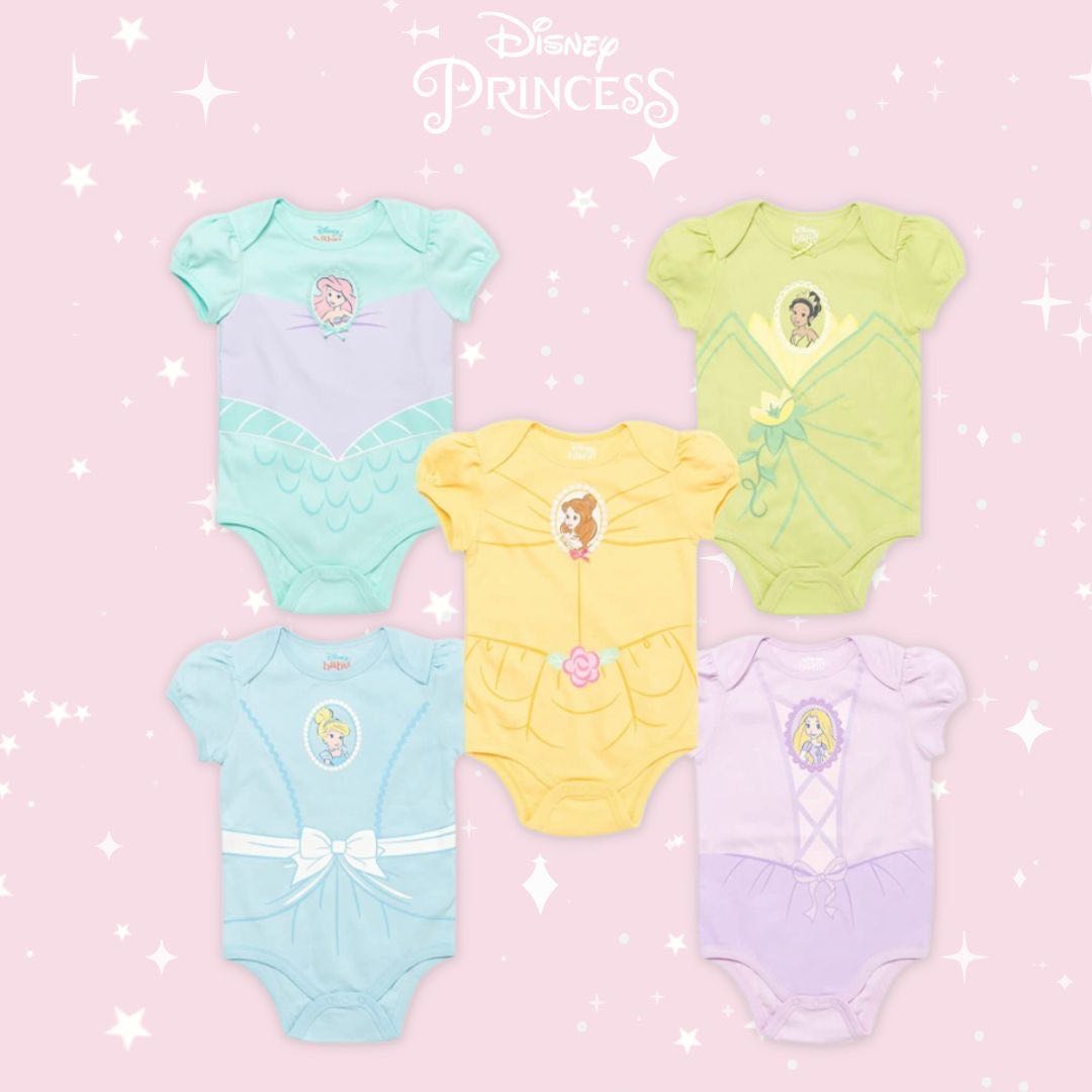 Disney Princess Classic Pastel Bodysuit [5Pcs]