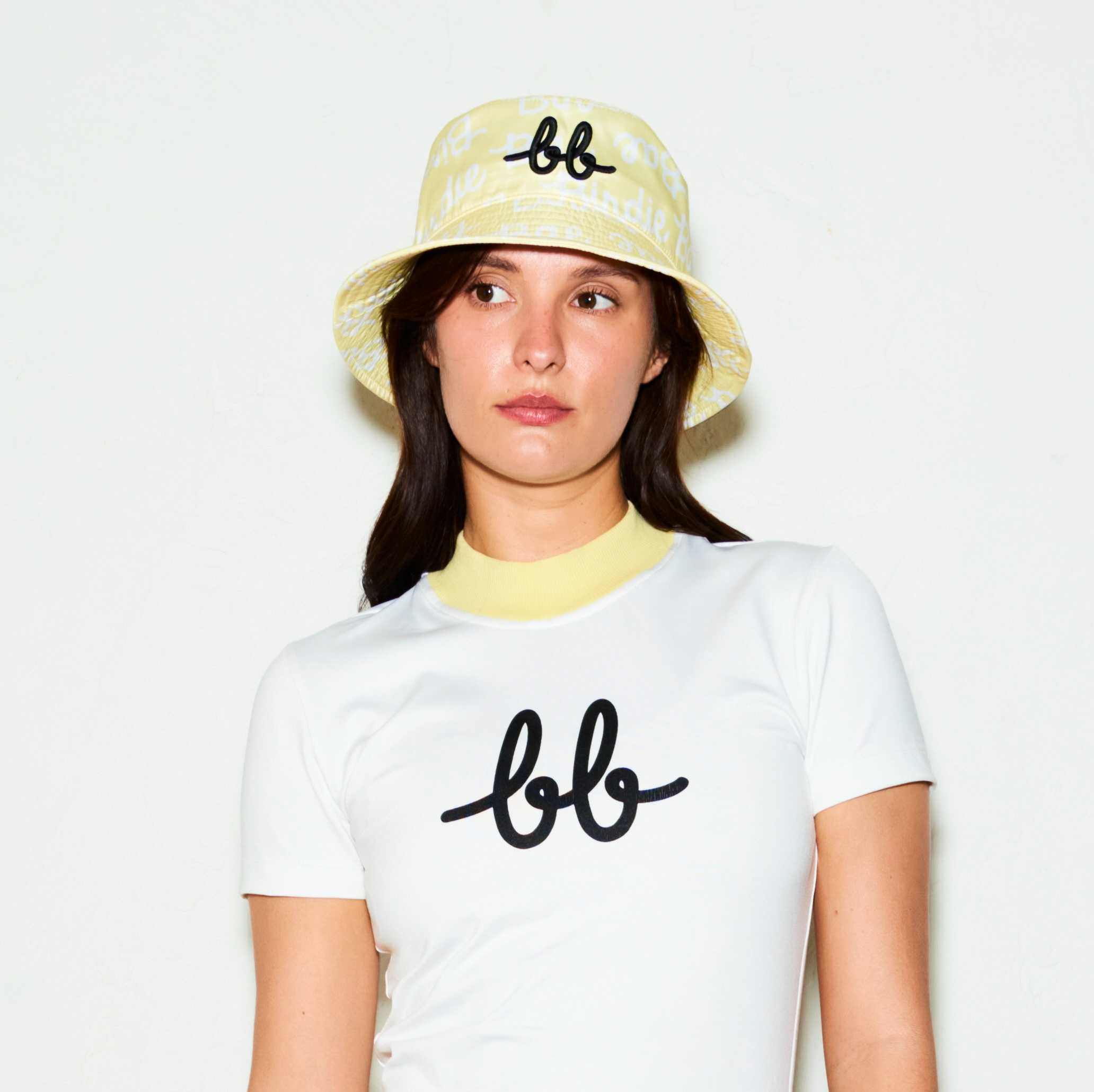 Lightweight Bucket Hat with BB Print - สีเหลือง (Soft Yellow)