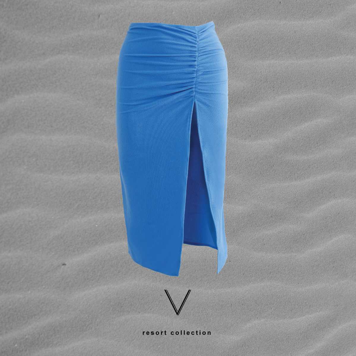 RESORT COLLECTION 2023 BLUE LONG SKIRT กระโปรยาวใส่ทับชุดว่ายน้ำ