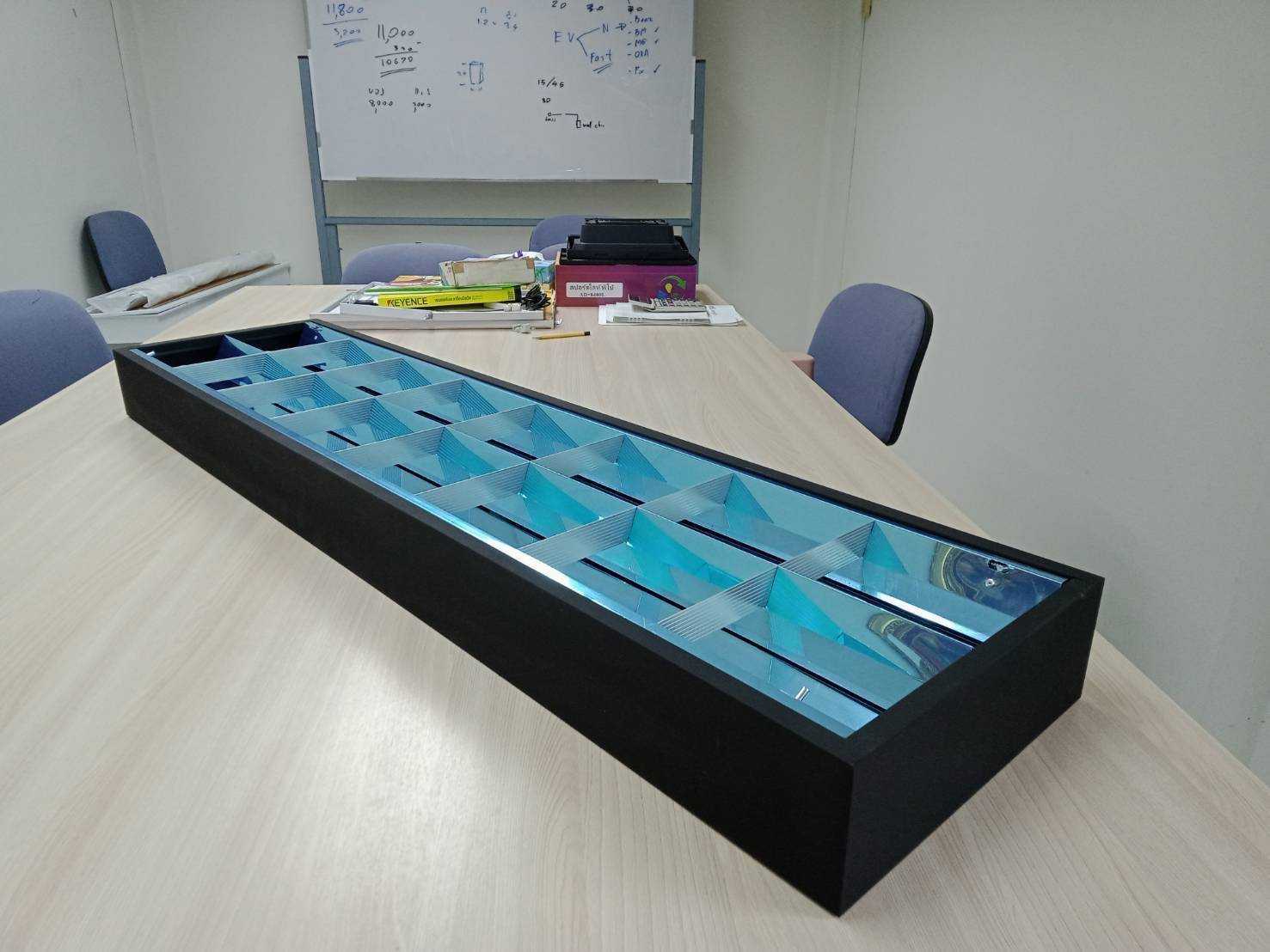 โคมตะแกรงอลูมิเนียมติดลอย2x36w สีดำ ขนาด 30X120CM. บรรจุยกลัง 250 โคม/ลัง โปรโมชั่น