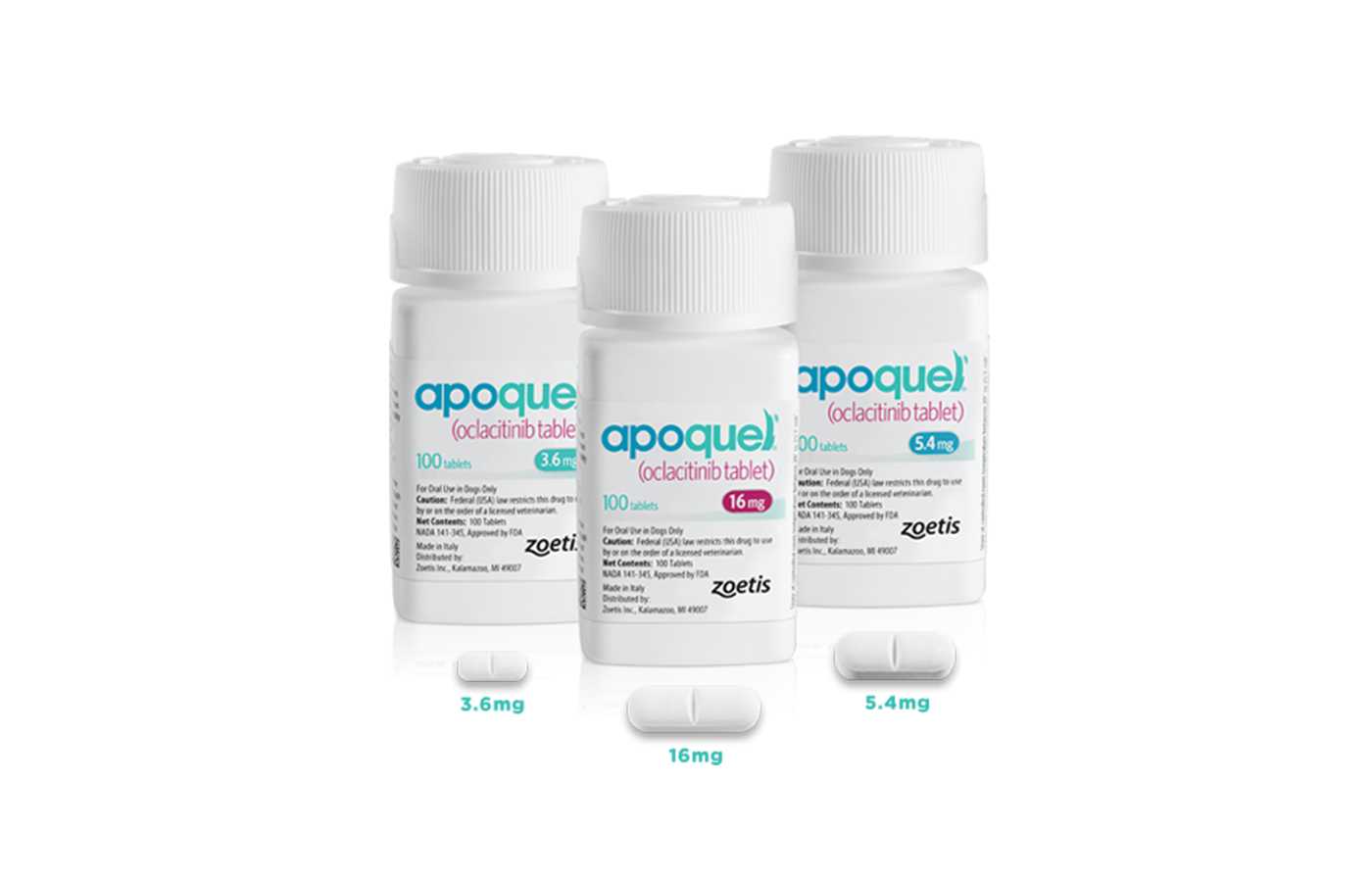 [Exp.7/2027] Apoquel 5.4mg and 16mg (100tabs) for dog อะโปเควล สำหรับสุนัข ลดการคัน ภูมิแพ้ผิวหนัง