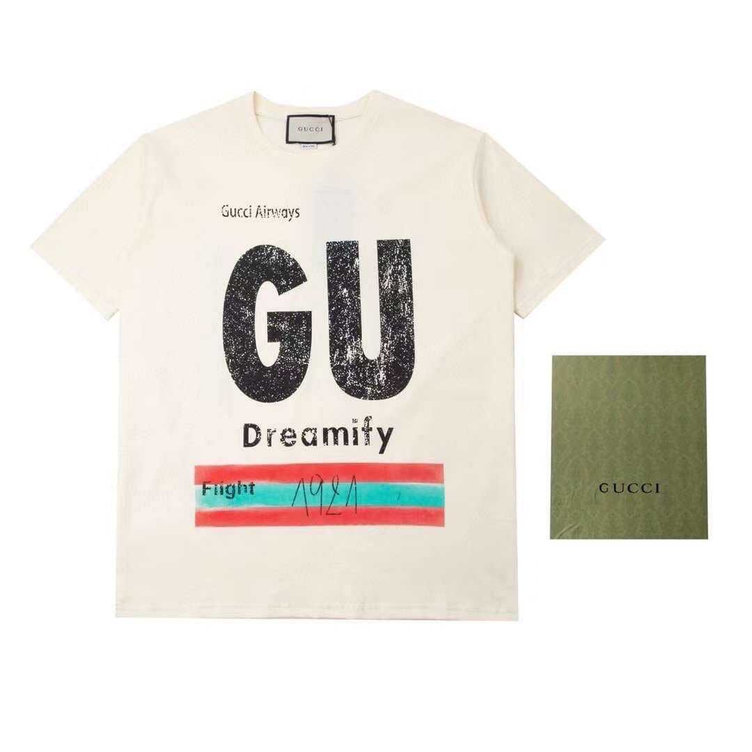 GUCCI GRAPHIC LOGO PRINT DREAMIFY FLIGHT AIRWAYS T-SHIRT เสื้อยืดคอกลมแขนสั้น แบรนด์กุชชี่
