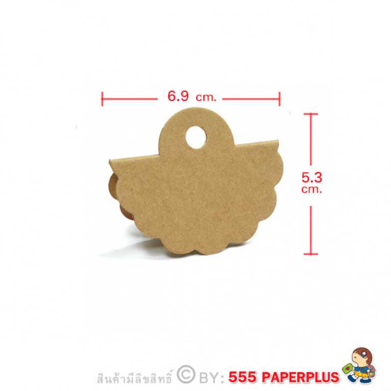 BK16-051 กระดาษปิดถุงขนม 2.5นิ้ว (50ชิ้น)ใช้กับถุงจีบ 5X8 นิ้ว