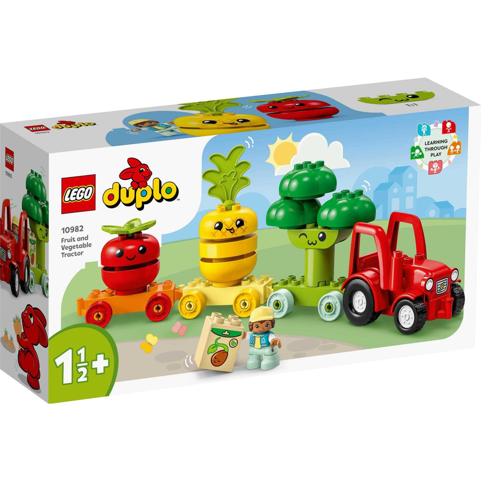 LEGO DUPLO My First 10982 Fruit and Vegetable Tractor Building Toy Set (19 Pieces)