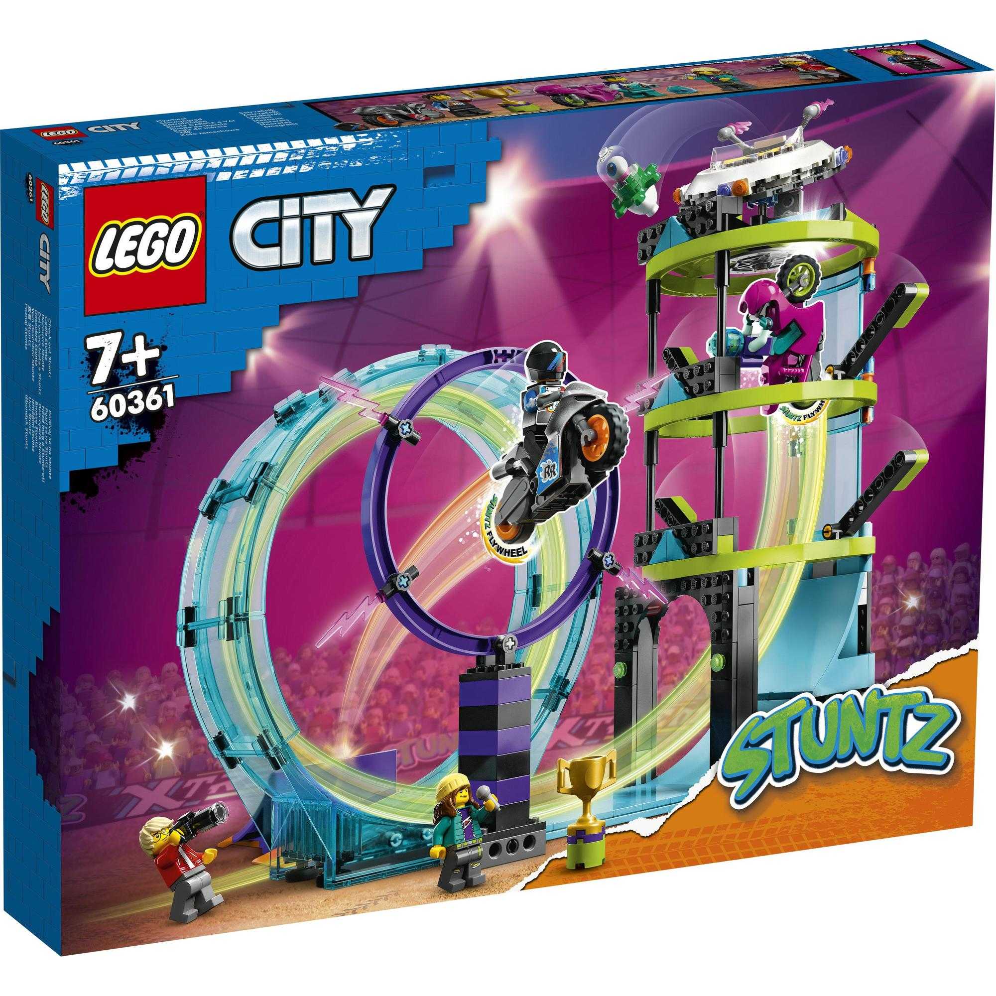 LEGO City 60361 Ultimate Stunt Riders Challenge Building Toy Set (385 Pieces)