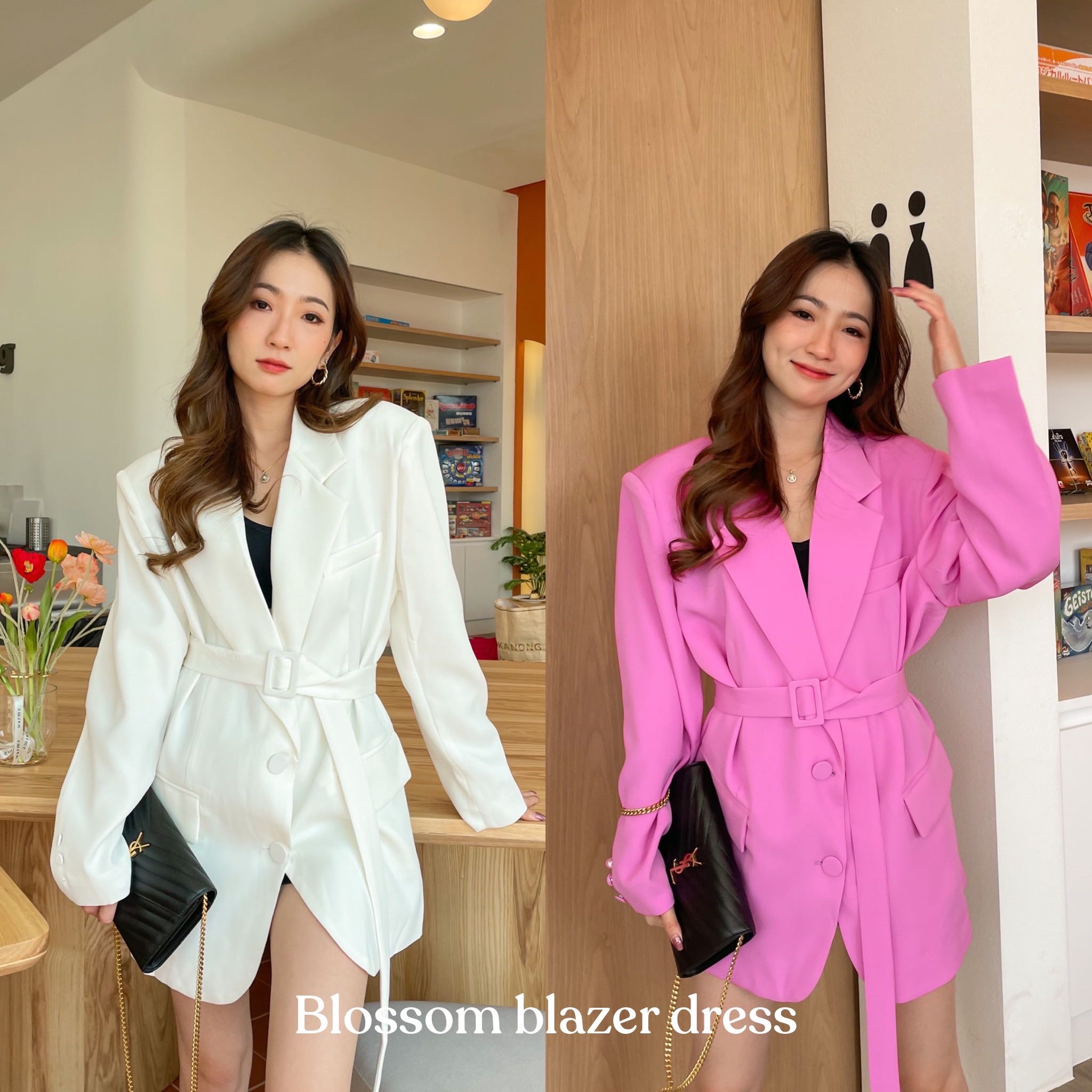 Blossom blazer dress - เบลเซอร์พร้อมเข็มขัด