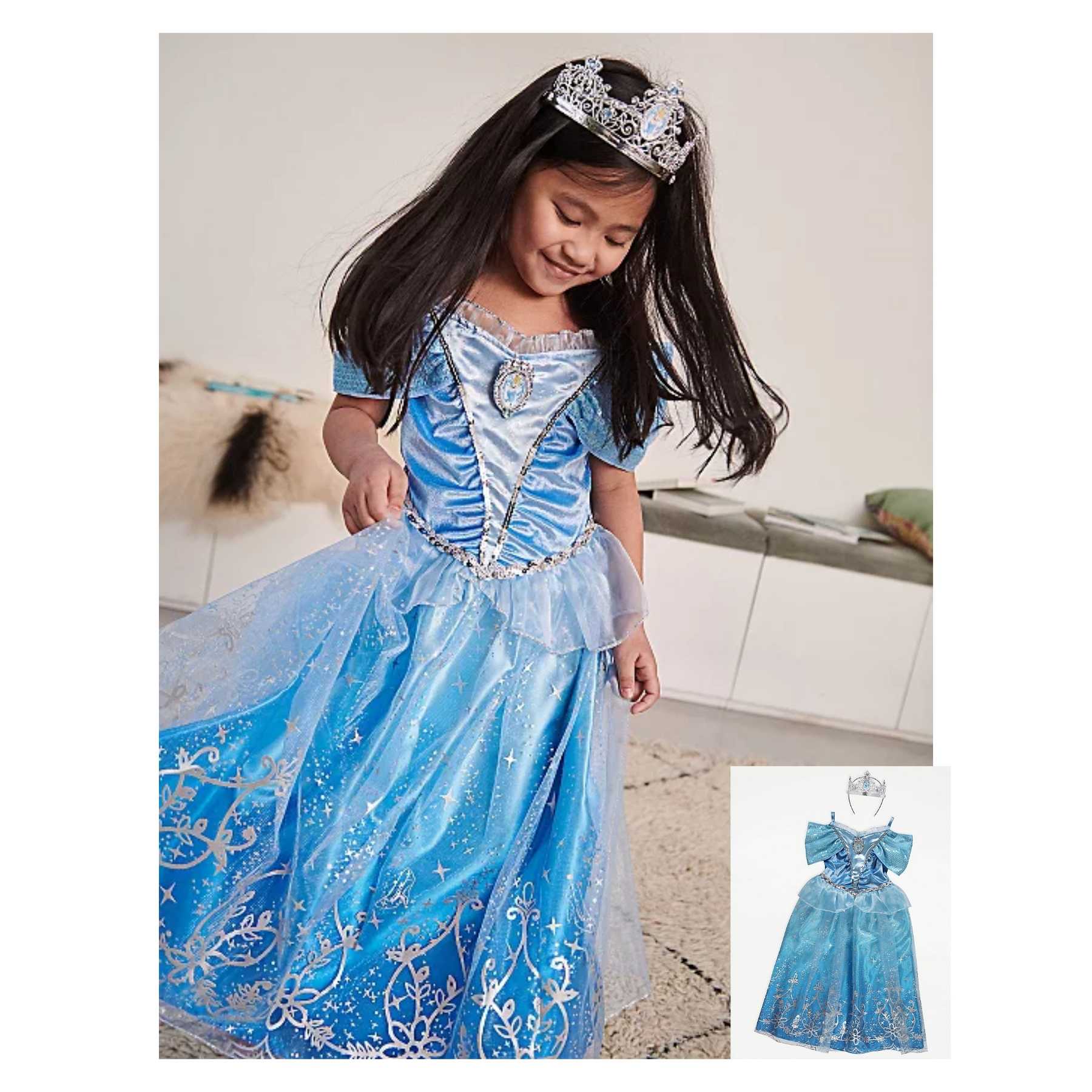 Disney Princess Cinderella Blue Fancy Dress Outfit