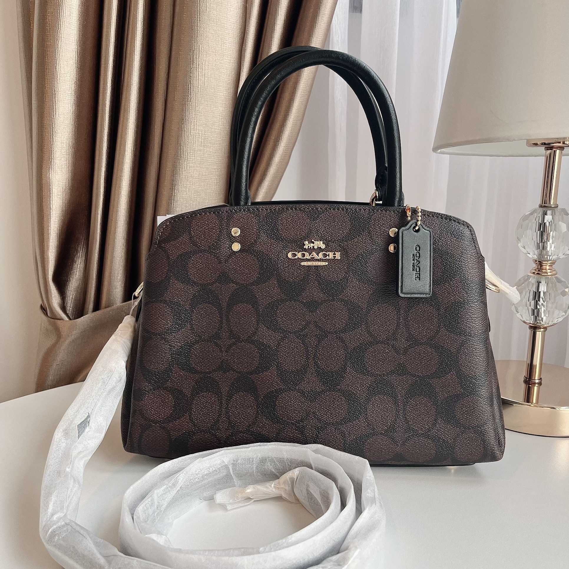 Mini lillie carryall in blocked signature canvas clearance