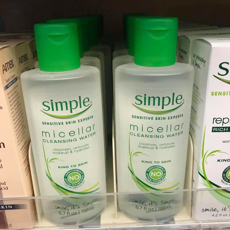 Simple Sensitive Skin Experts Micellar Cleansing water🇺🇸สูตรสกัดจากธรรมชาติล้วนๆ