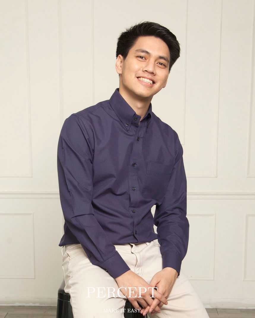 [พร้อมส่ง] ลดล้างสต็อค เสื้อเชิ้ต Heavy Oxford สีกรม ปกใหญ่ติดกระดุม มีกระเป๋า