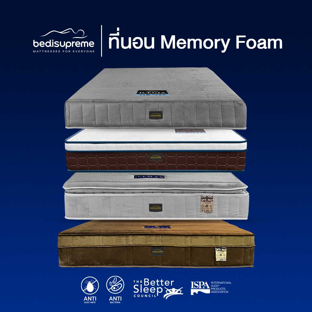 ที่นอนMemory Foam 4 รุ่น 4 สไตล์