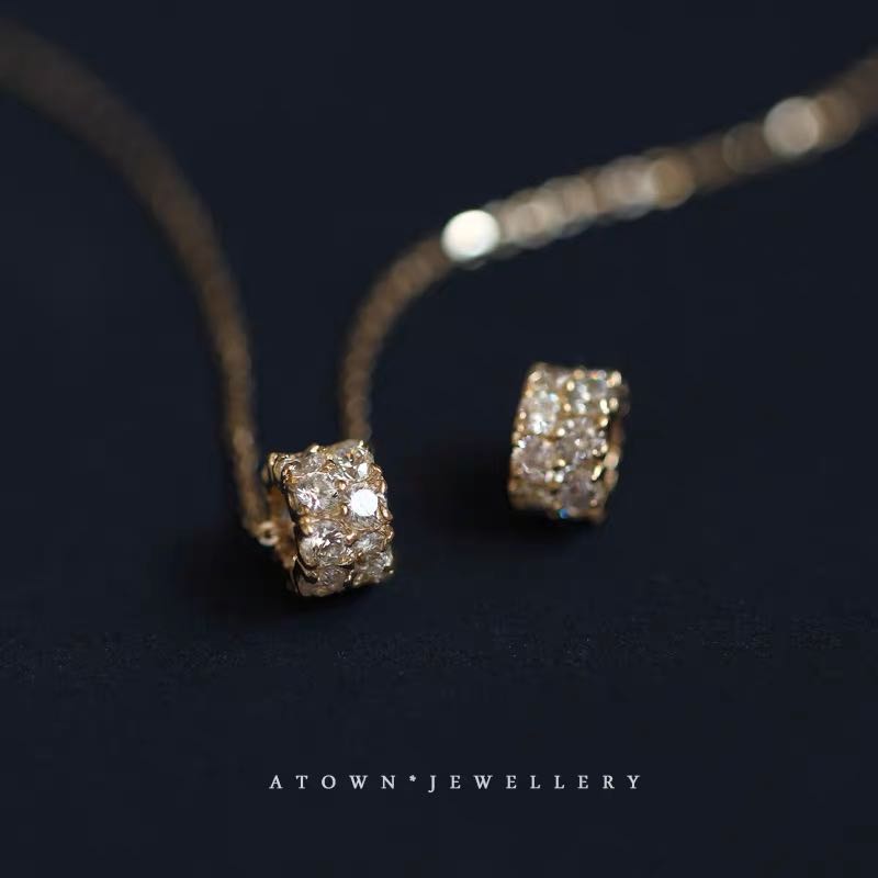 ♡สร้อยคอจี้เพชรรอบวงกลม[elegant collection] 
