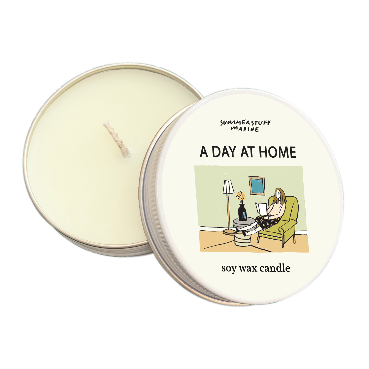 Summerstuff.marine - SOY WAX CANDLES กลิ่น A DAY AT HOME (60 g) - เทียนหอม เทียนหอมไขถั่วเหลือง
