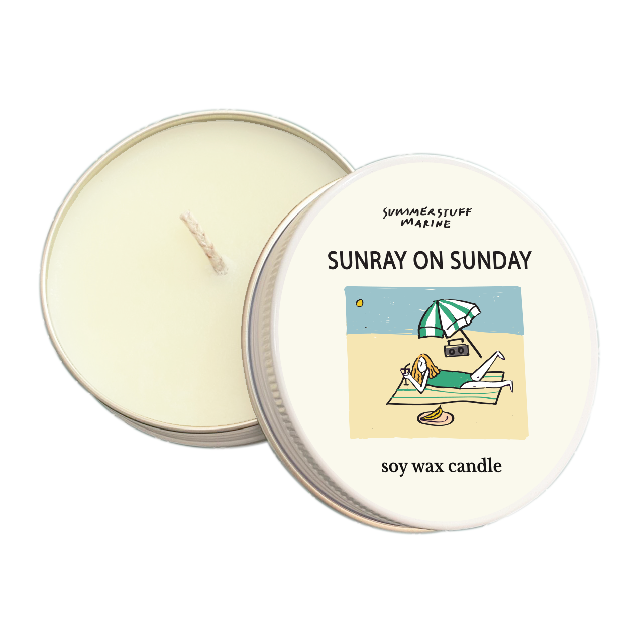 Summerstuff.marine - SOY WAX CANDLES กลิ่น SUNRAY ON SUNDAY (60 g) - เทียนหอม เทียนหอมไขถั่วเหลือง