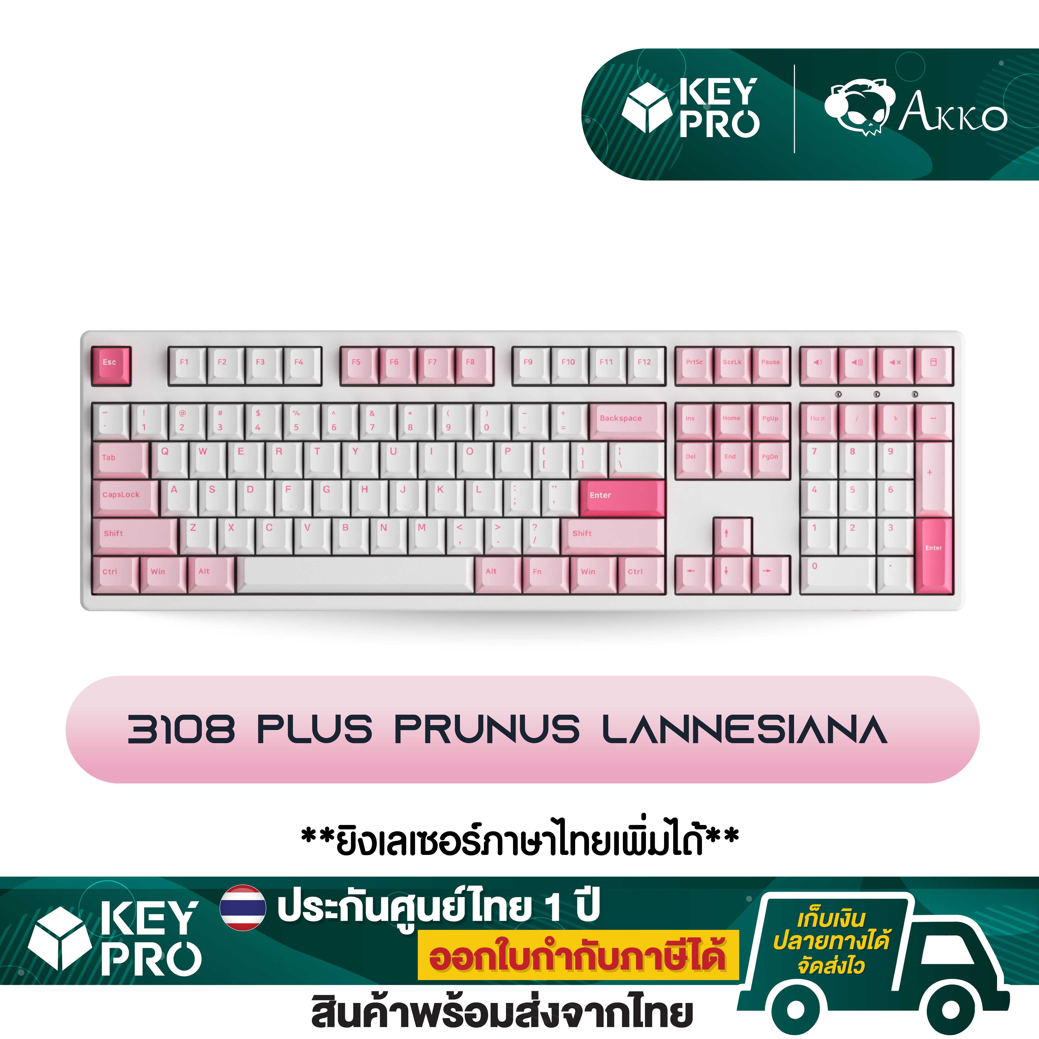 คีย์บอร์ด Akko 3108 Plus Prunus Lannesiana 108 ปุ่ม