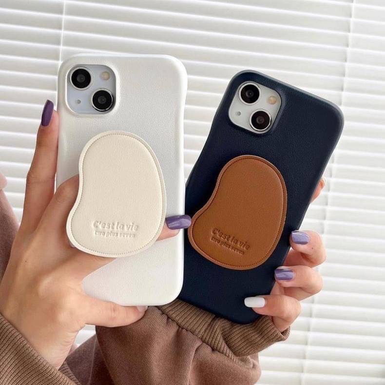 สอบถามก่อนกดสั่ง เคสหนัง holder griptok ไอริง ดำ ขาว หนัง  เปิดข้าง เคสด้าน เคสไอโฟน เคสiphone