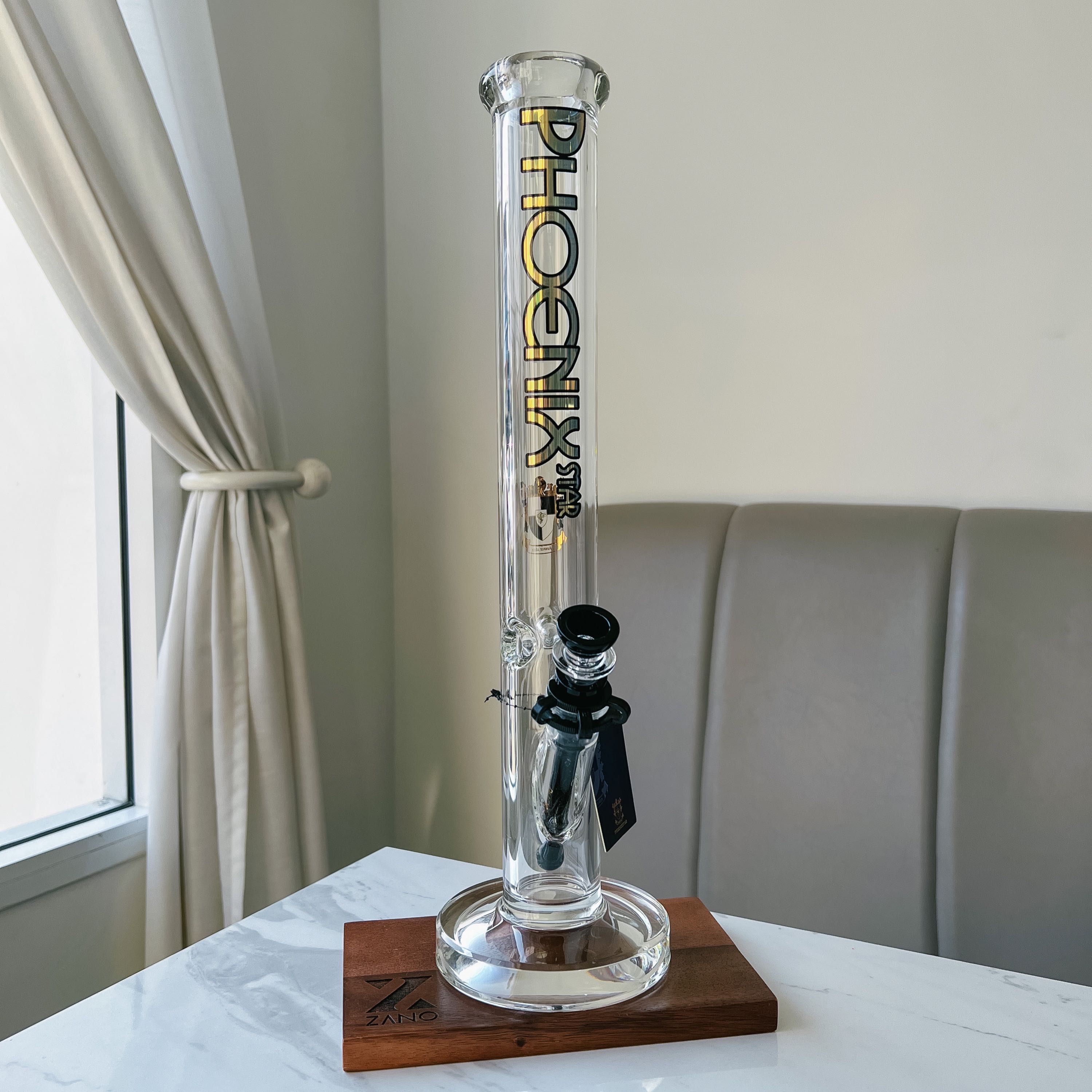 Phoenix Star Thick Glass Straight Bong | 45 cm
