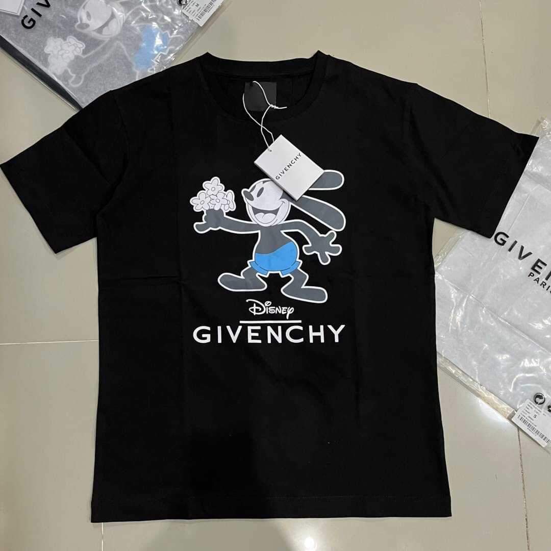 GIVENCHY X DISNEY MICKEY MOUSE PRINTED COTTON T-SHIRT IN BLACK เสื้อจิวองชี่ ดิสนีย์ มิกกี้เมาส์