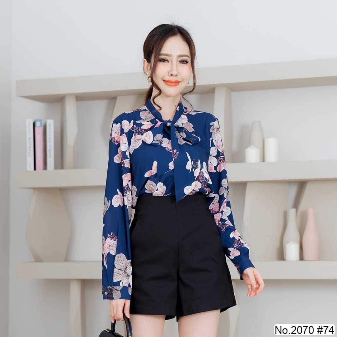 Miss Daisy เสื้อแขนยาว ลายพิมพ์ No. 2070 ผ้านิ่ม Poly