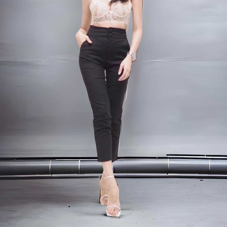 Lalanta กางเกง9ส่วน No. 5677 ผ้ายืด ดับเบิ้ล PM