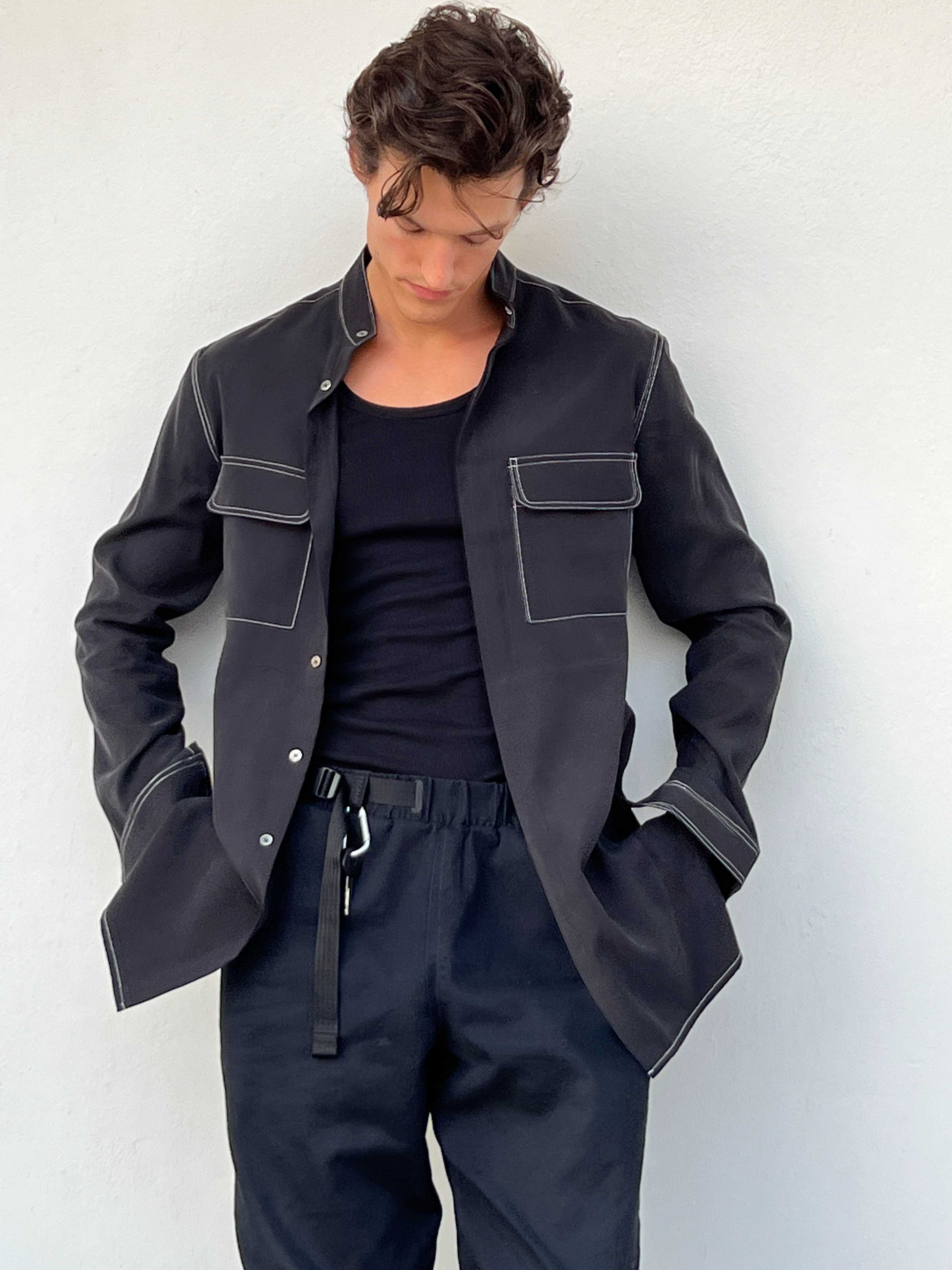 STAND COLLAR SHIRT