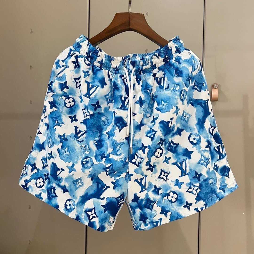 LOUIS VUITTON WATERCOLR LV MONOGRAM PRINT PRINT SHORTS กางเกงขาสั้นหลุยส์วิตตอง