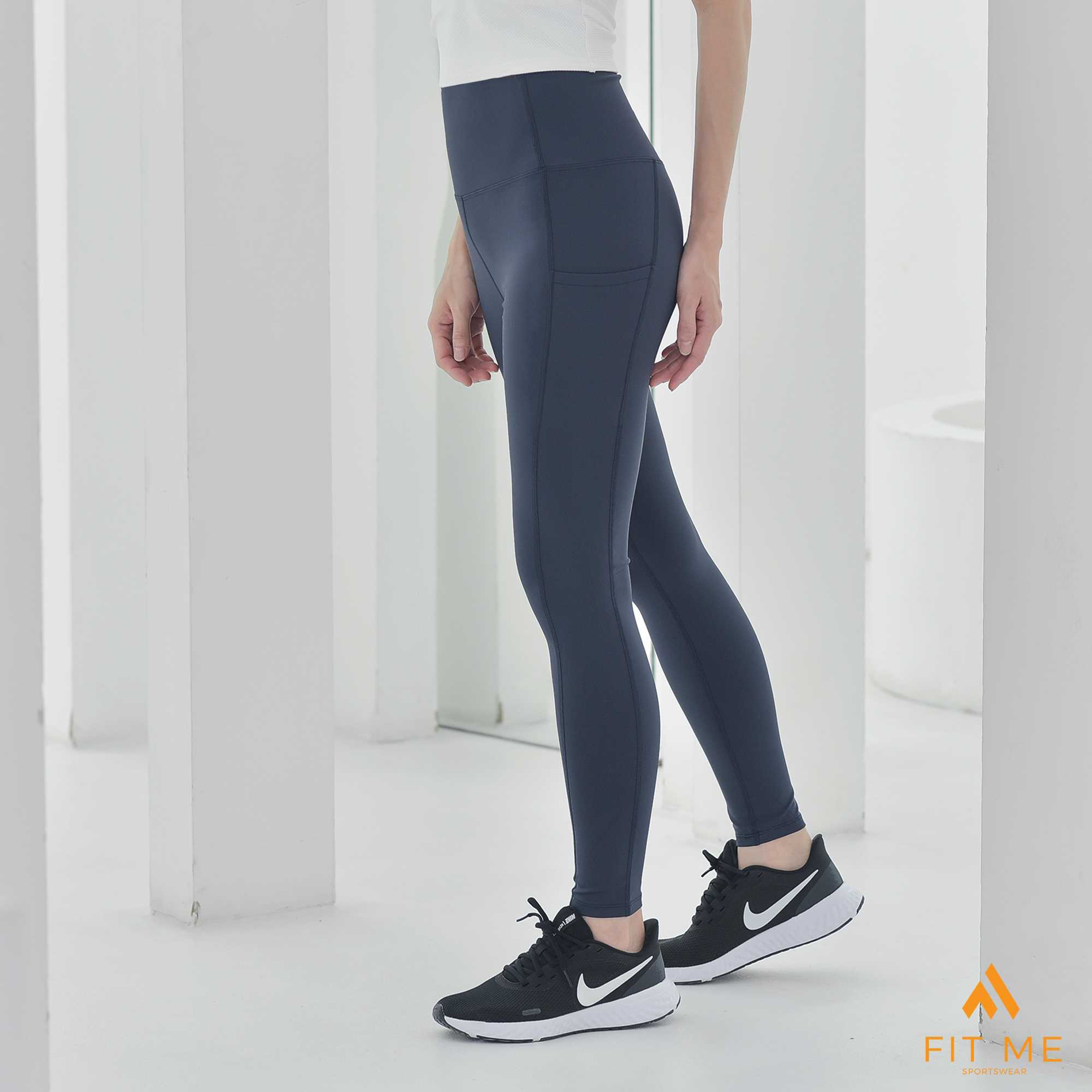 กางเกงกีฬาขายาว ผู้หญิง เอวสูง มีกระเป๋า รุ่น Comfy Tights