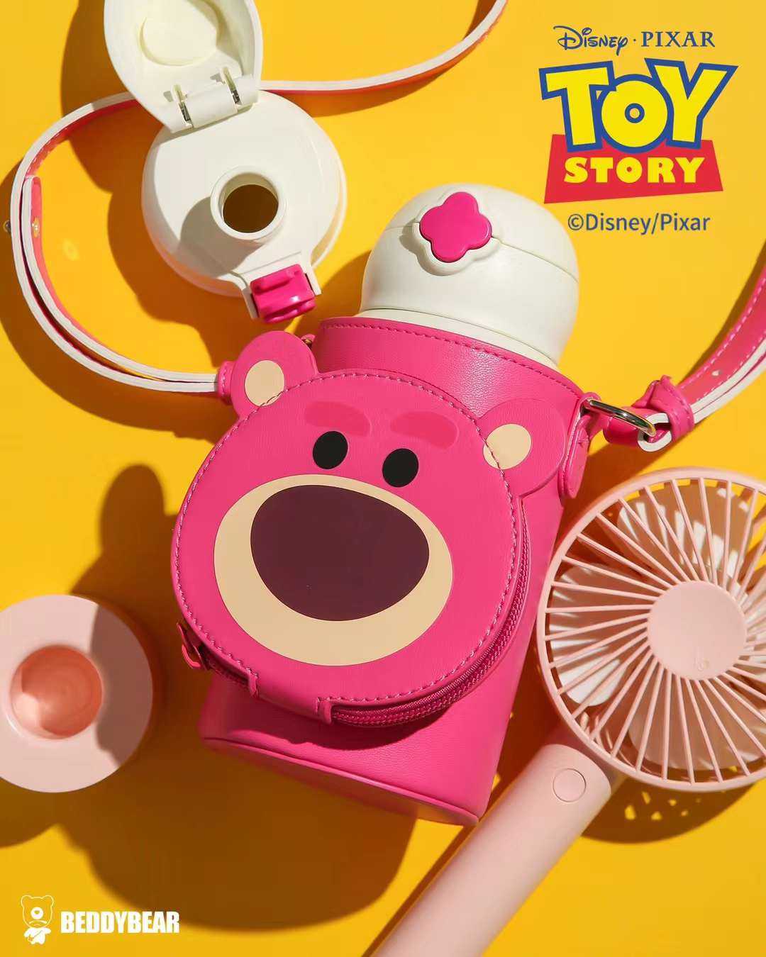 BeddyBearXToy Story กระติกน้ำสูญญากาศ เก็บอุณหภูมิ พร้อมกระเป๋าหนังนิ่มและสายสะพาย BB001LMTS-008LS