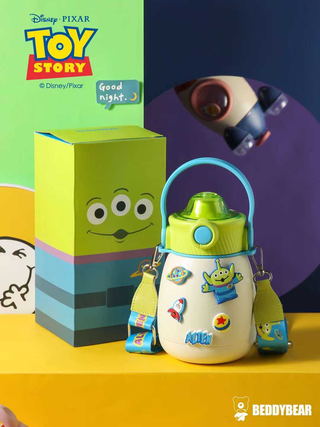 BeddyBearXToy Story กระติกน้ำสูญญากาศสแตนเลส ฝายกดื่ม เก็บอุณหภูมิ พร้อมสายสะพาย  BB010STS-005AL