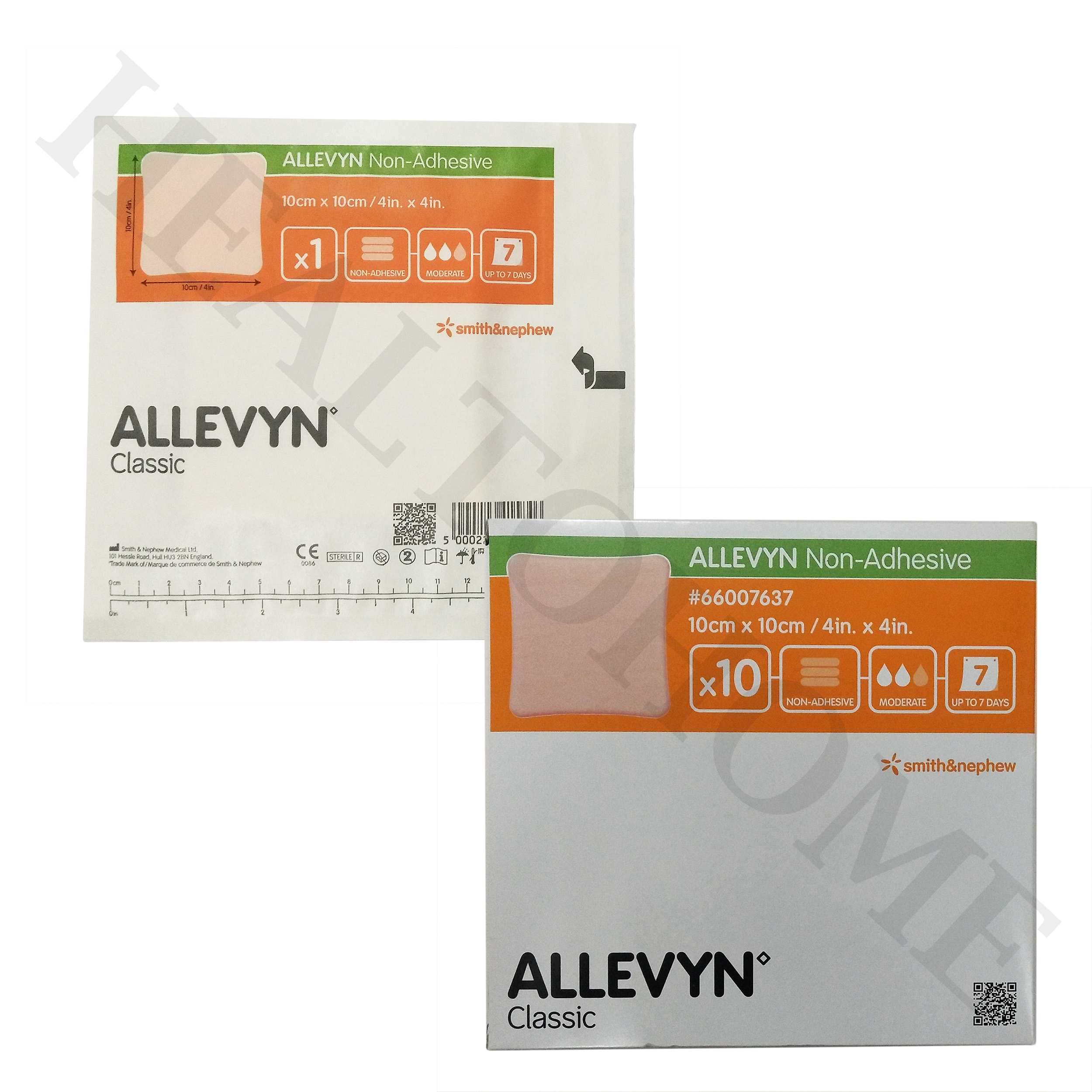 Allevyn Non-adhesive แผ่นแปะแผลกดทับ 10x10 ซม. (รุ่นที่ไม่มี Ag)