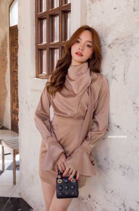 Chardonnay Dress สีน้ำตาล Size S Joobsstudio