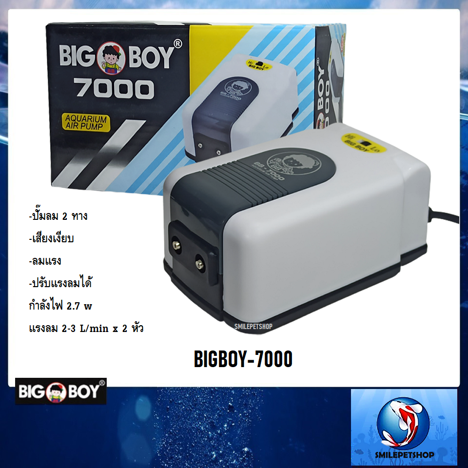 BIGBOY-7000 (ปั๊มลม 2 ทาง เสียงเงียบ ปรับความแรงได้)