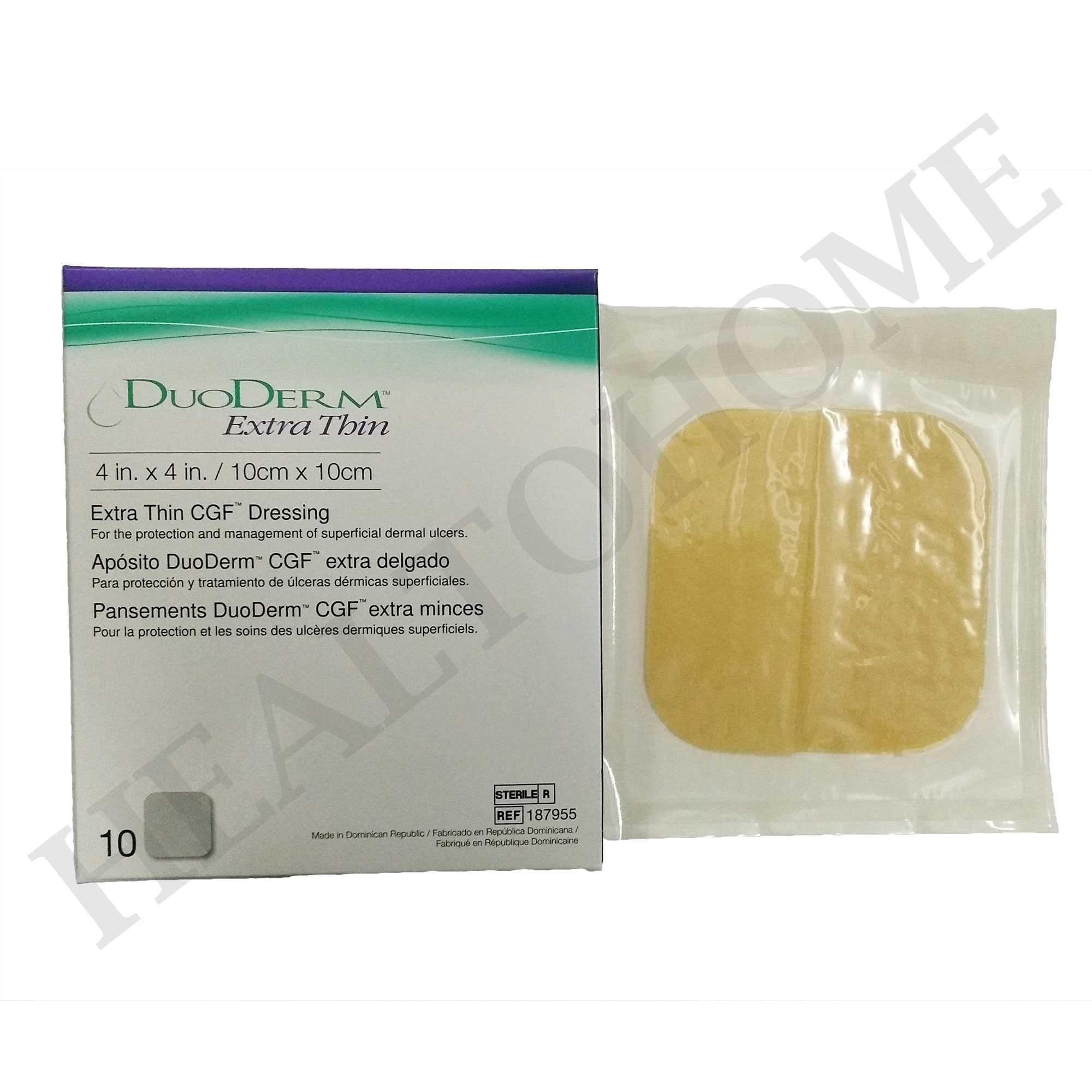 DuoDerm Extra Thin แผ่นแปะแผลกดทับแบบบาง 10x10 ซม. (4x4 นิ้ว)