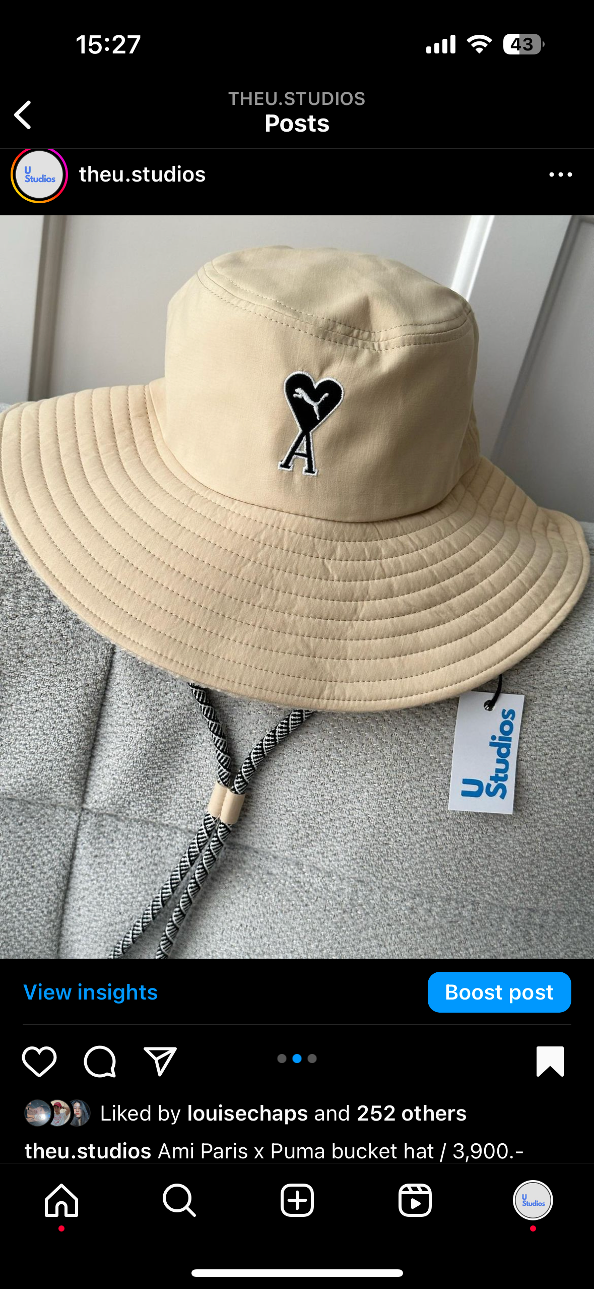 Ami x Puma bucket hat