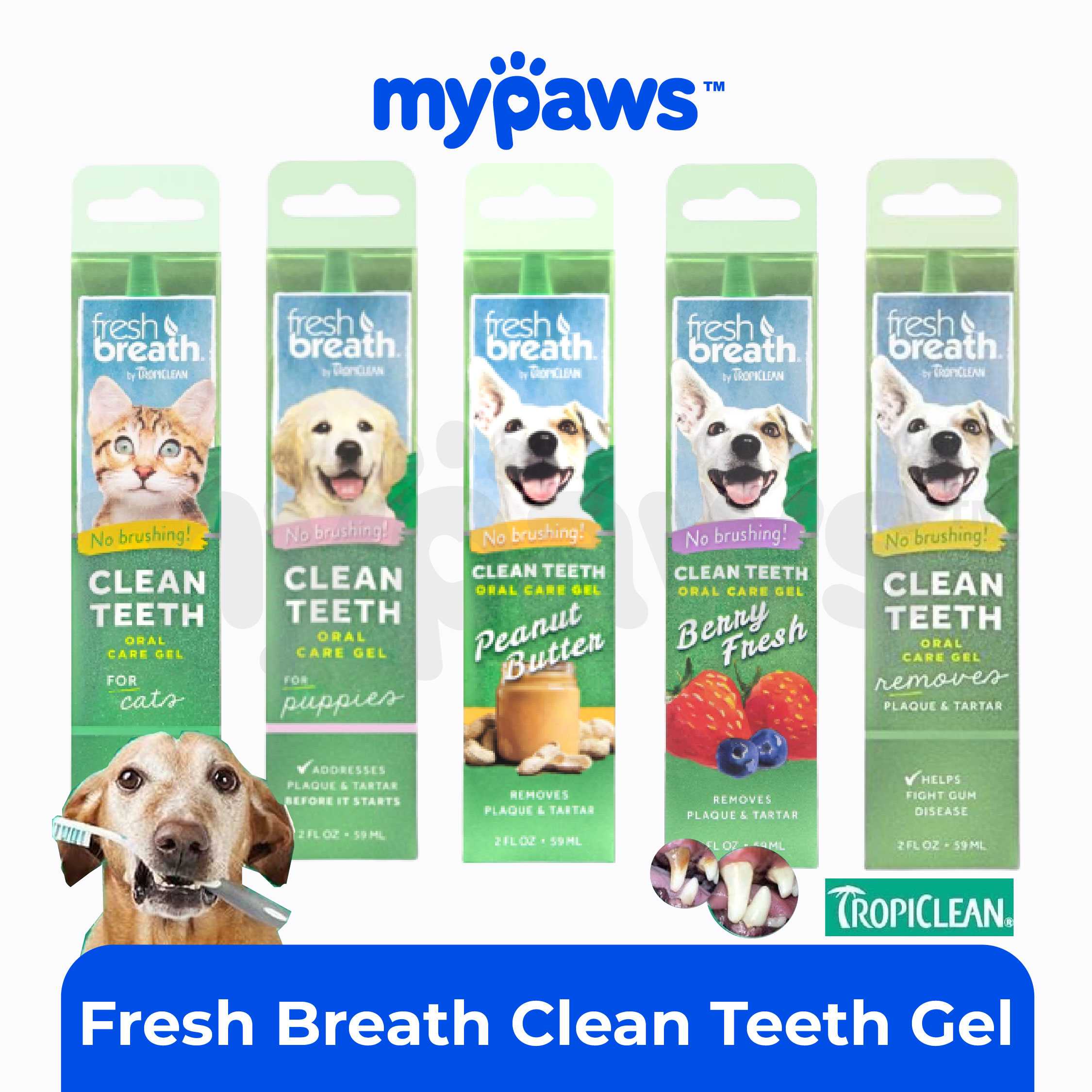 Fresh Breath Clean Teeth Gel เจลทำความสะอาดฟัน สำหรับน้องหมาน้องแมว