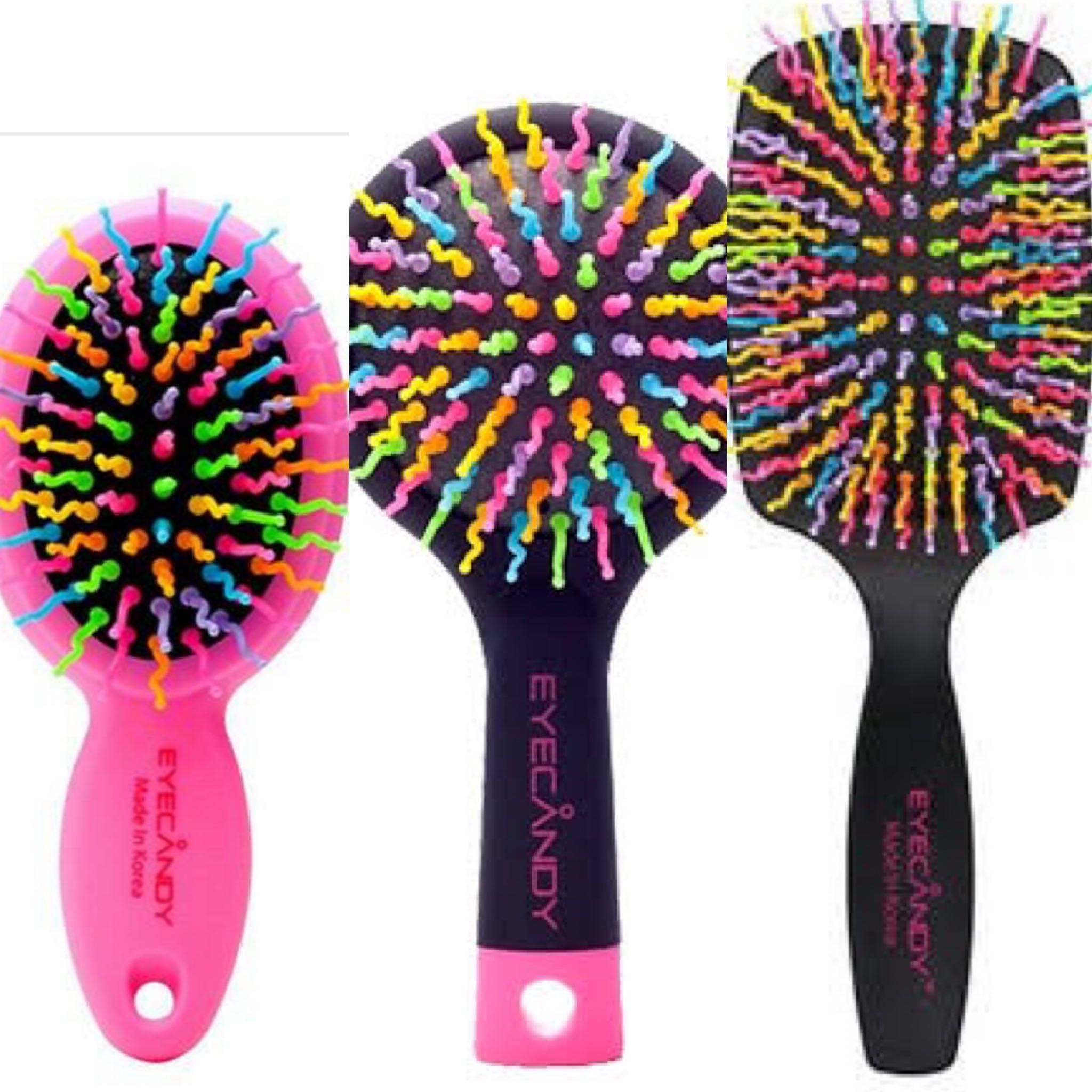 🇰🇷 EyeCandy Rainbow Volume S Brush Silky Hair In One Touch Made in Korea หวีช่วยให้ผมตรงไม่ชี้ฟู
