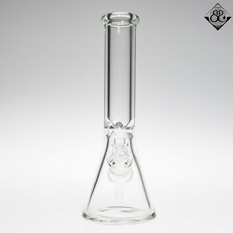 9mm thick Empty clear glass beaker