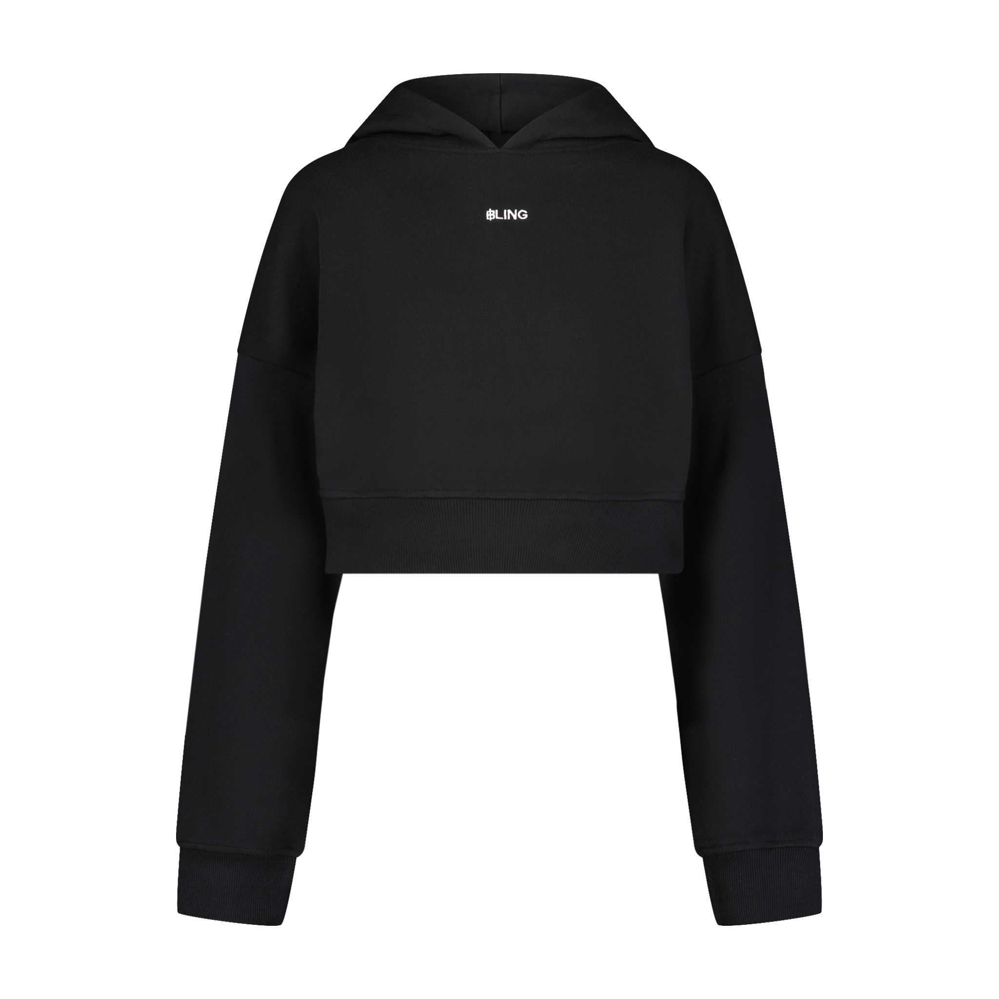 BLING CROPPED HOODIE (BLACK)