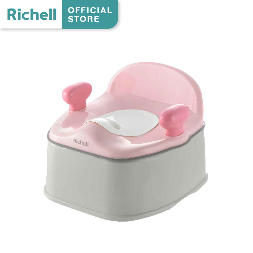 Richell(ริเชล) กระโถน 3 สเต็ป ปรับได้ 3 ระดับ สีชมพู