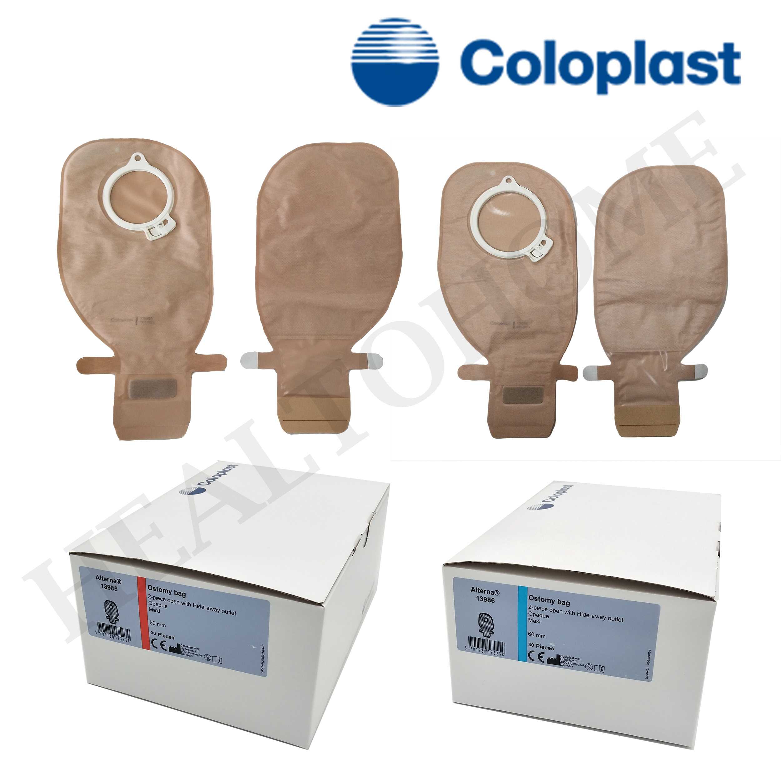 Coloplast EasiClose Open ถุงอุจจาระหน้าท้อง แบบ 2 ชิ้น รุ่นมีตัวกรองกลิ่น (เฉพาะถุง ไม่รวมแป้น)