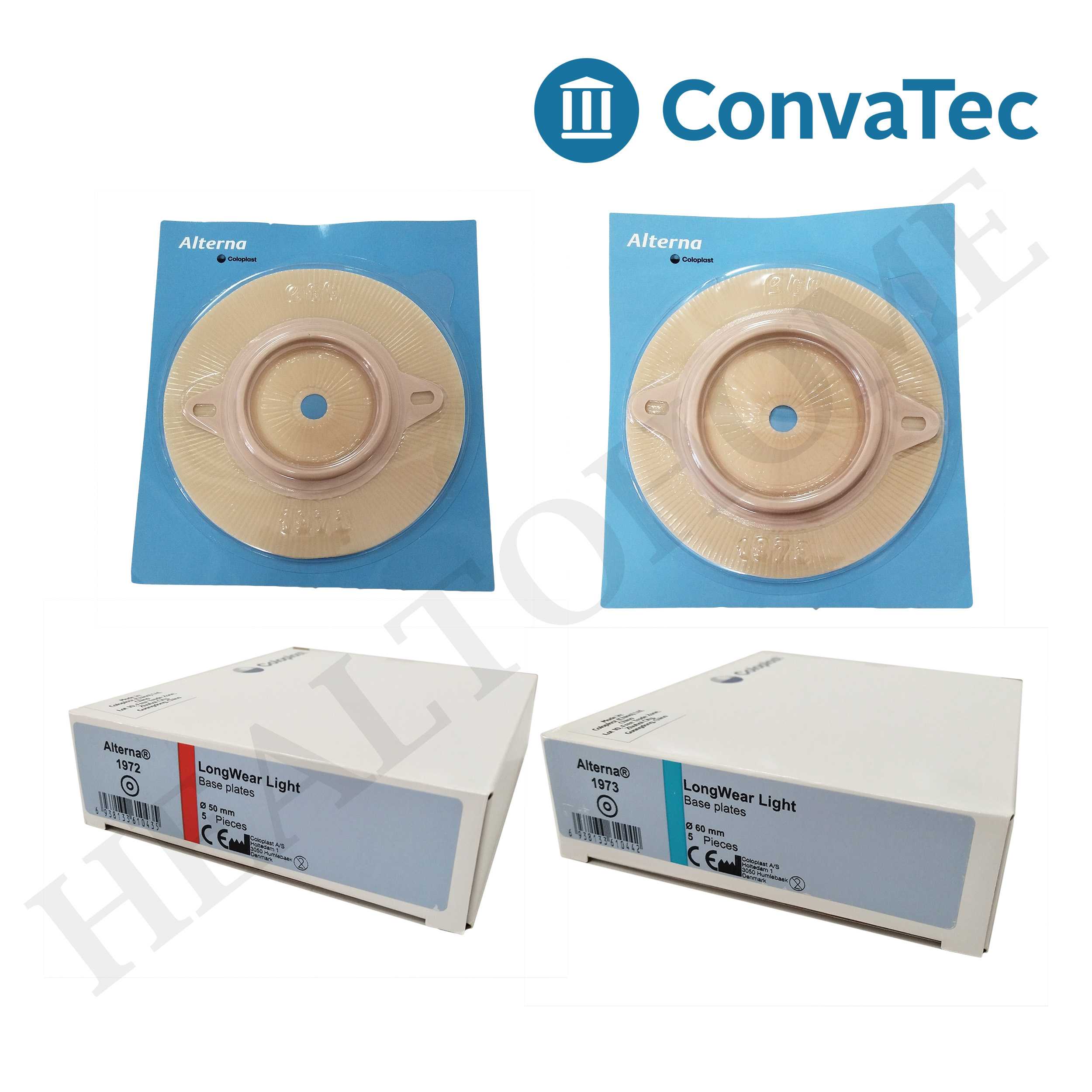 Coloplast ALTERNA Longwear L Base Plate แป้นสำหรับติดถุงหน้าท้อง (เฉพาะแป้น ไม่รวมถุง)