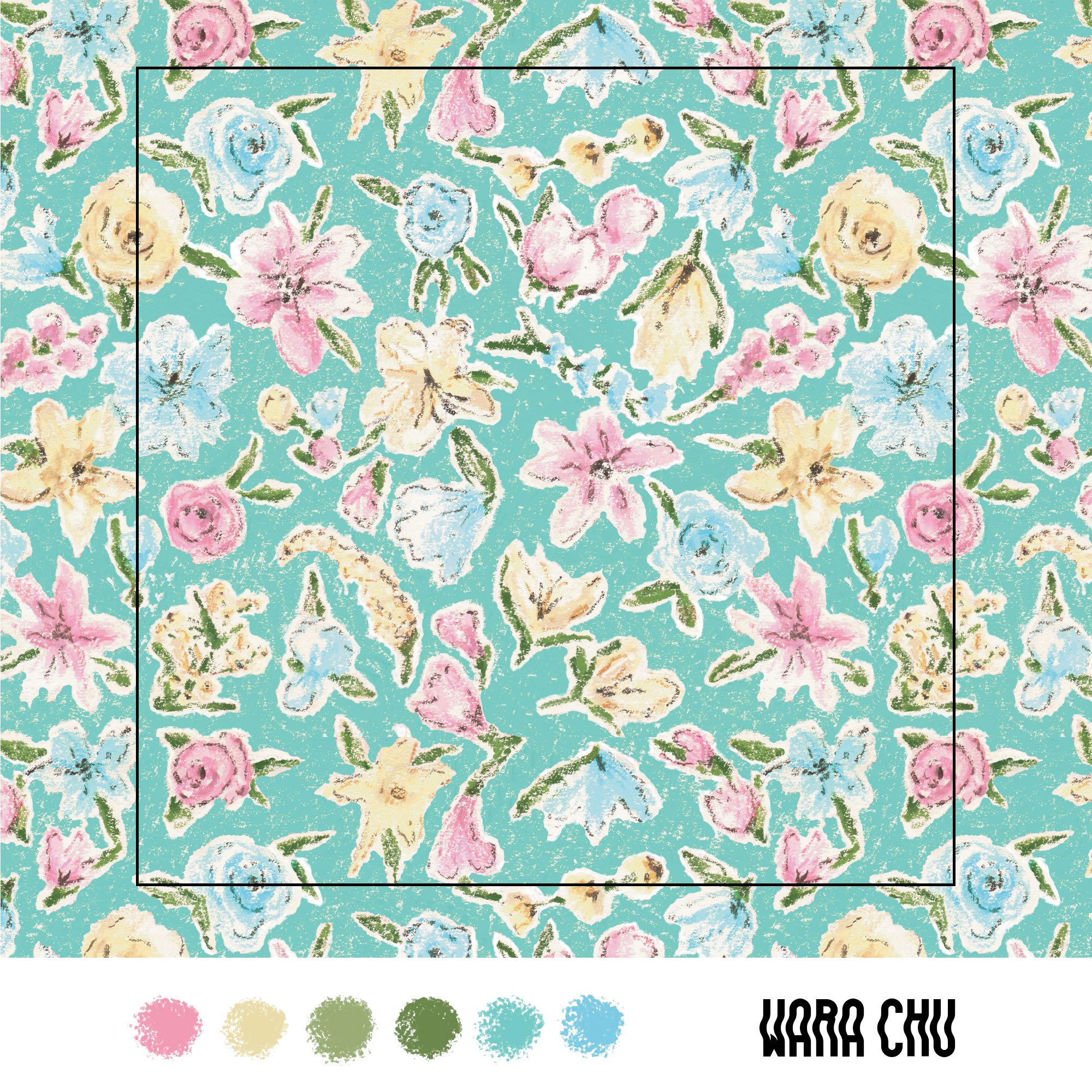 0019  ลาย first blooming in Me Na ไฟล์ลายผ้า ลายต่อเนื่อง repeat pattern